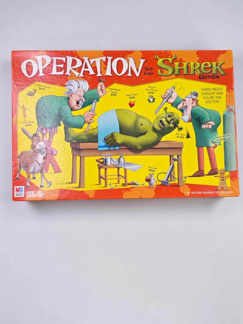 2004 Operation Board Game Shrek Edition